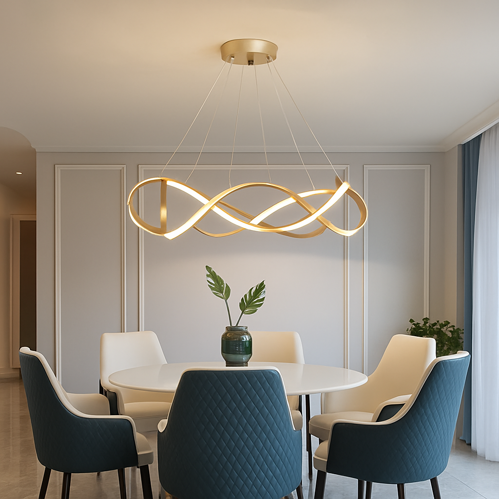 Plafond moderne à LEDs Lampe Lustre Pour Salon Hall Restaurant Chambre Suspension Lumière Décor Intérieur Luminaire Lustre - vue 4 sur 18