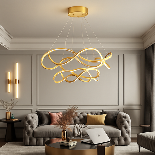 Plafond moderne à LEDs Lampe Lustre Pour Salon Hall Restaurant Chambre Suspension Lumière Décor Intérieur Luminaire Lustre