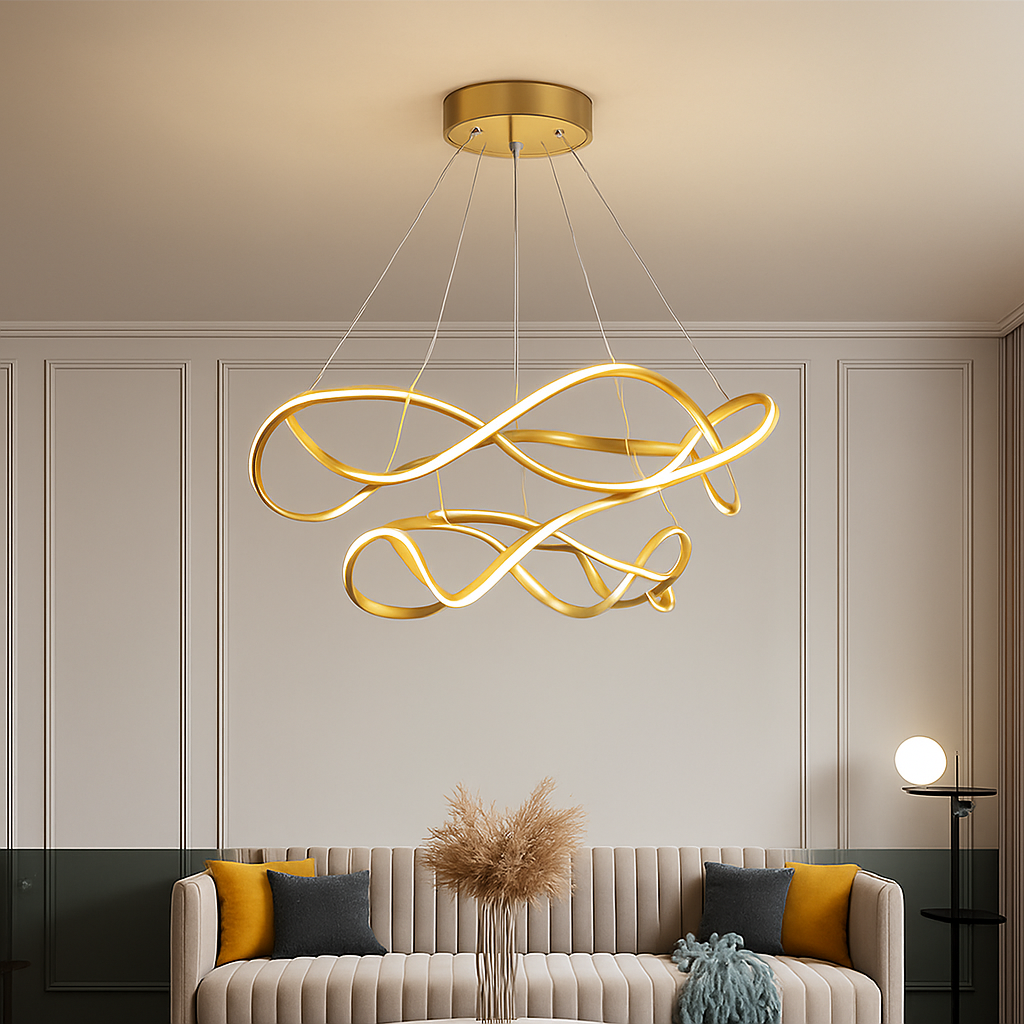 Plafond moderne à LEDs Lampe Lustre Pour Salon Hall Restaurant Chambre Suspension Lumière Décor Intérieur Luminaire Lustre - vue 6 sur 18