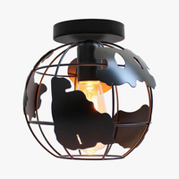 plafonnier abat-jour métallique loft cage ombre