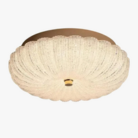 Plafonnier rond design en cristal de luxe