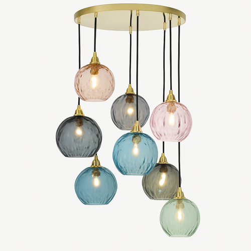 plafonnier classique en verre coloré design nordique pour intérieur - vue 3 sur 30