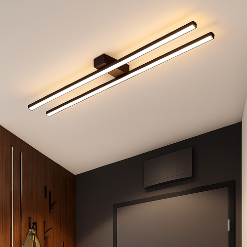 Plafonnier design industriel LED avec barre lumineuse Warren