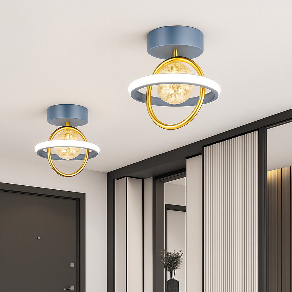 Plafonnier design LED avec projection étoiles - vue 4 sur 14