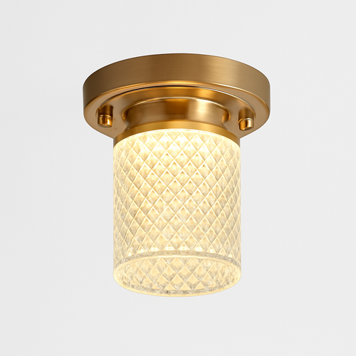 Plafonnier design LED doré en cristal luxury Tourtelle