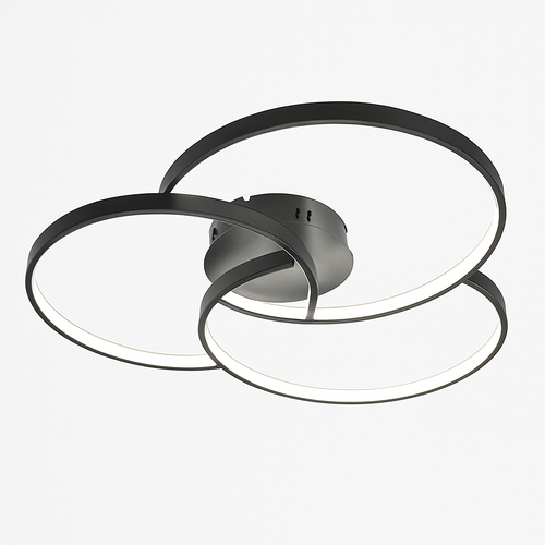 Plafonnier design LED rosace trois cercles Bwart
