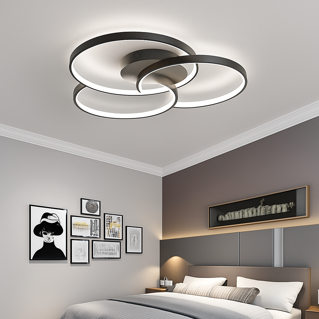 Plafonnier design LED rosace trois cercles Bwart - vue 4 sur 8