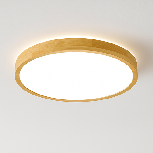 Plafonnier en bois à LED (plusieurs formes)