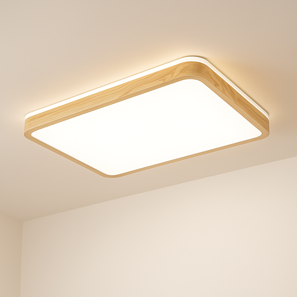 Plafonnier en bois à LED (plusieurs formes) - vue 6 sur 15