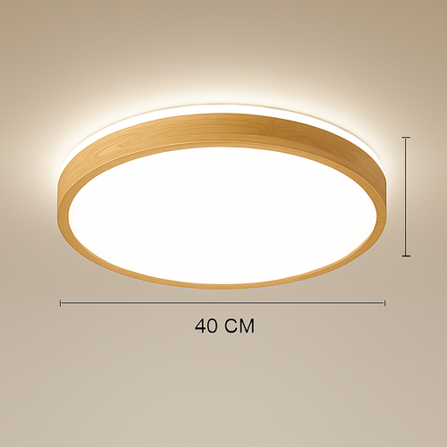 Plafonnier en bois à LED (plusieurs formes)