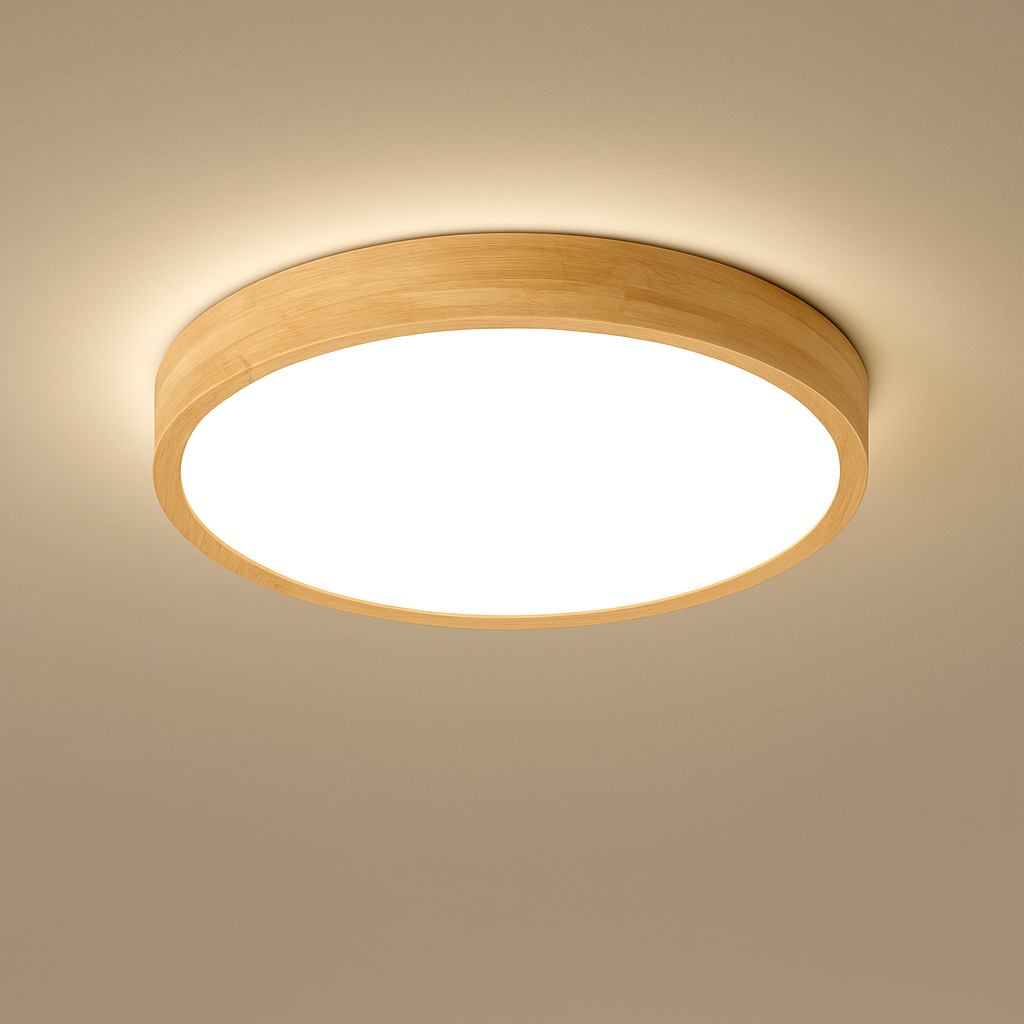 Plafonnier en bois à LED (plusieurs formes) - vue 11 sur 15