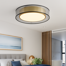 plafonnier en cuivre modernes abat-jour en maille Double abat-jour salon Led éclairage de plafond Loft chambre lumières créatives