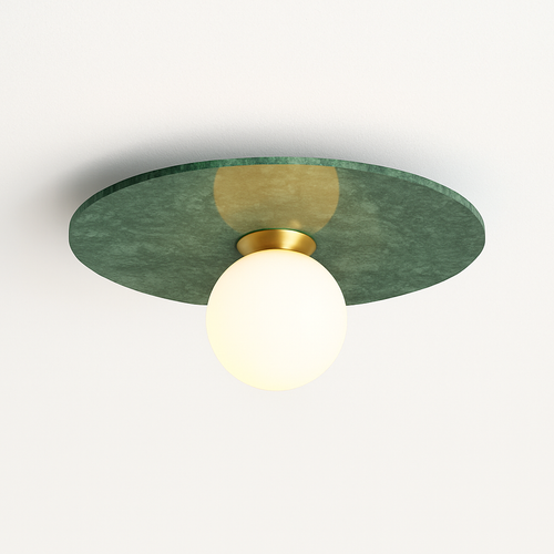 Plafonnier en marbre nordique pour la décoration intérieure salon chambre éclairage en marbre blanc noir vert pierre allée couloir lampe - vue 9 sur 9