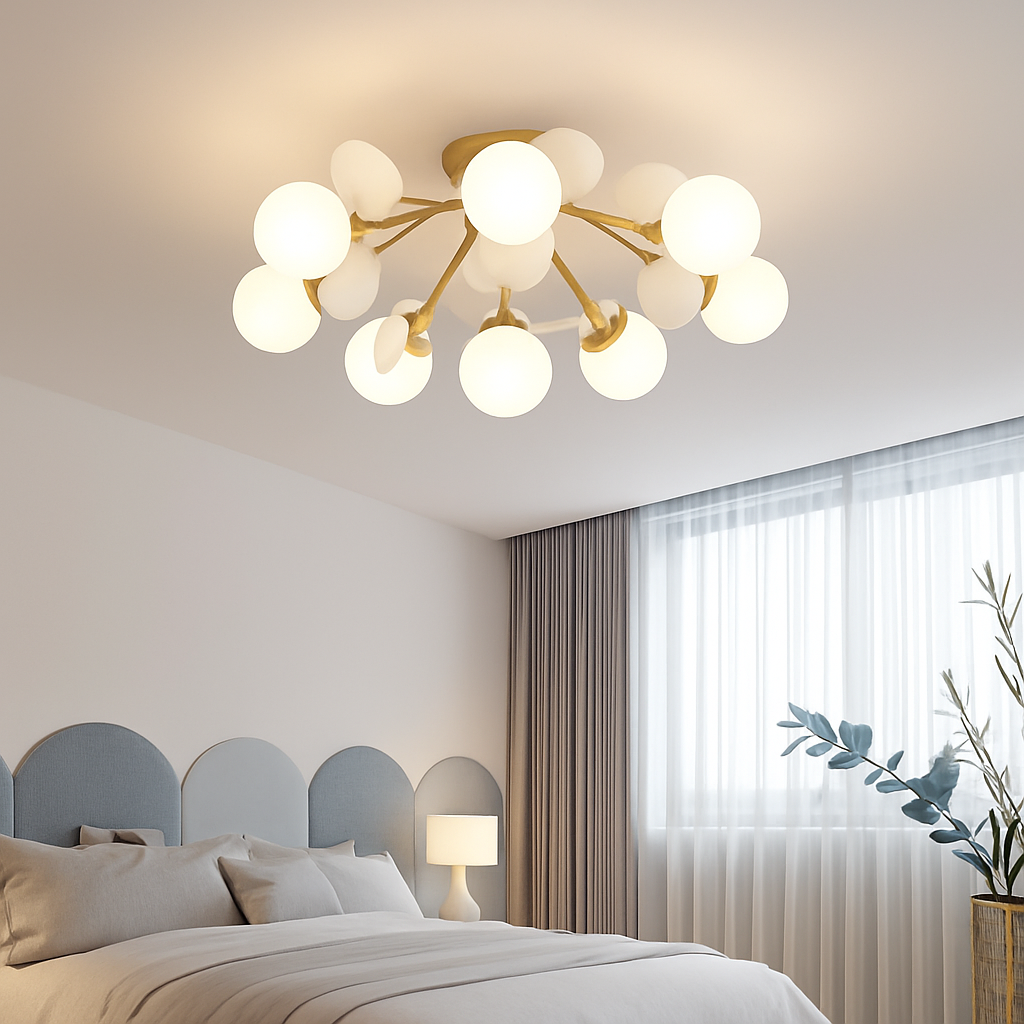 plafonnier en verre design lumineux pour intérieur moderne - vue 2 sur 18