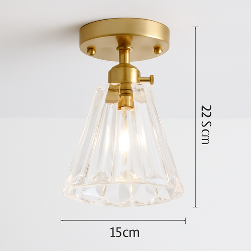 plafonnier en verre nordique rétro loft vintage moderne abat-jour - vue 18 sur 26