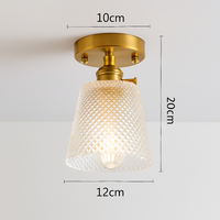 plafonnier en verre nordique rétro loft vintage moderne abat-jour