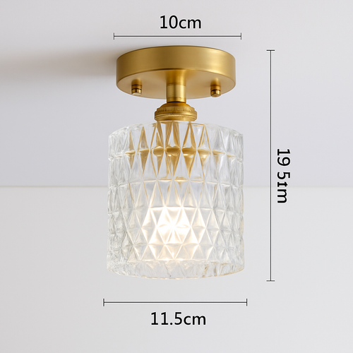 plafonnier en verre nordique rétro loft vintage moderne abat-jour - vue 20 sur 26