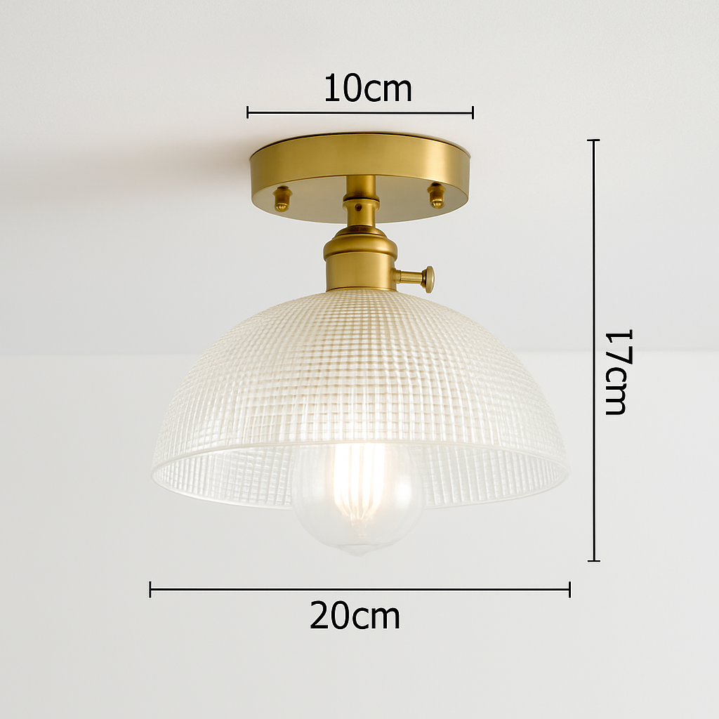 plafonnier en verre nordique rétro loft vintage moderne abat-jour - vue 22 sur 26