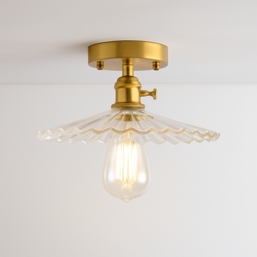 plafonnier en verre nordique rétro loft vintage moderne abat-jour - vue 24 sur 26