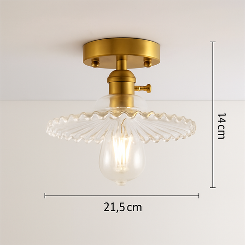 plafonnier en verre nordique rétro loft vintage moderne abat-jour - vue 26 sur 26
