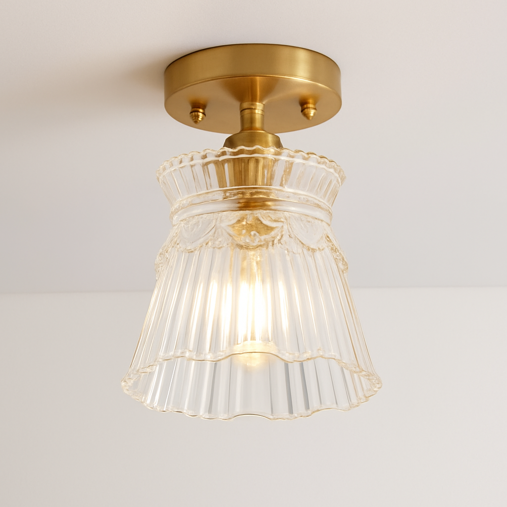 plafonnier en verre nordique rétro loft vintage moderne abat-jour - vue 26 sur 26