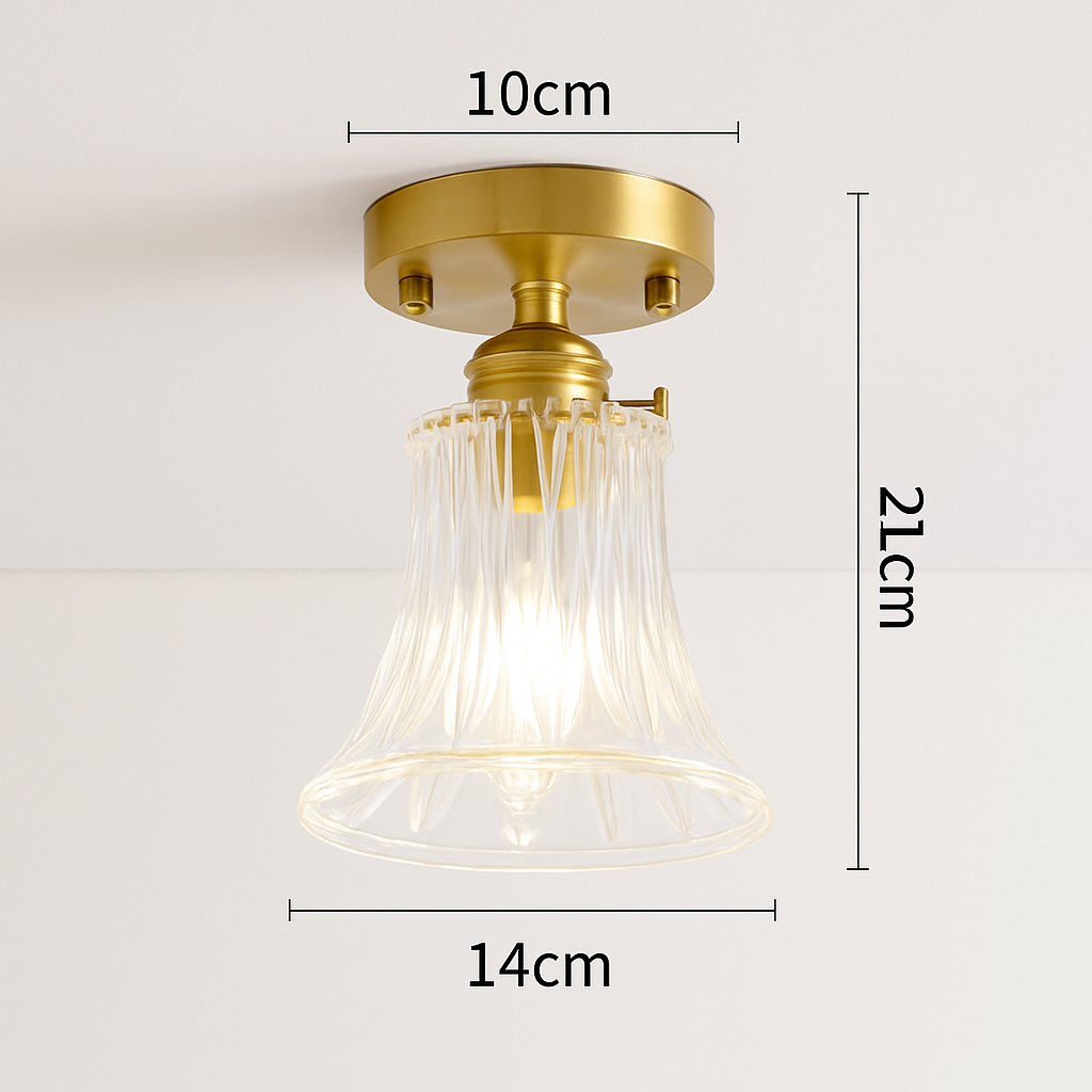 plafonnier en verre nordique rétro loft vintage moderne abat-jour - vue 8 sur 26