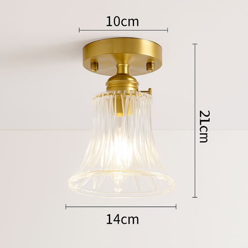 plafonnier en verre nordique rétro loft vintage moderne abat-jour - vue 9 sur 26