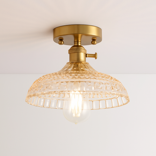 plafonnier en verre nordique rétro loft vintage moderne abat-jour - vue 10 sur 26