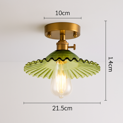 plafonnier en verre nordique rétro loft vintage moderne abat-jour - vue 11 sur 26