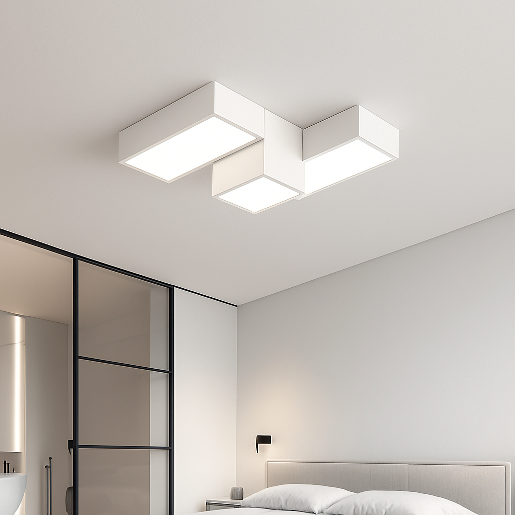 Plafonnier Led carré minimaliste moderne - vue 6 sur 12
