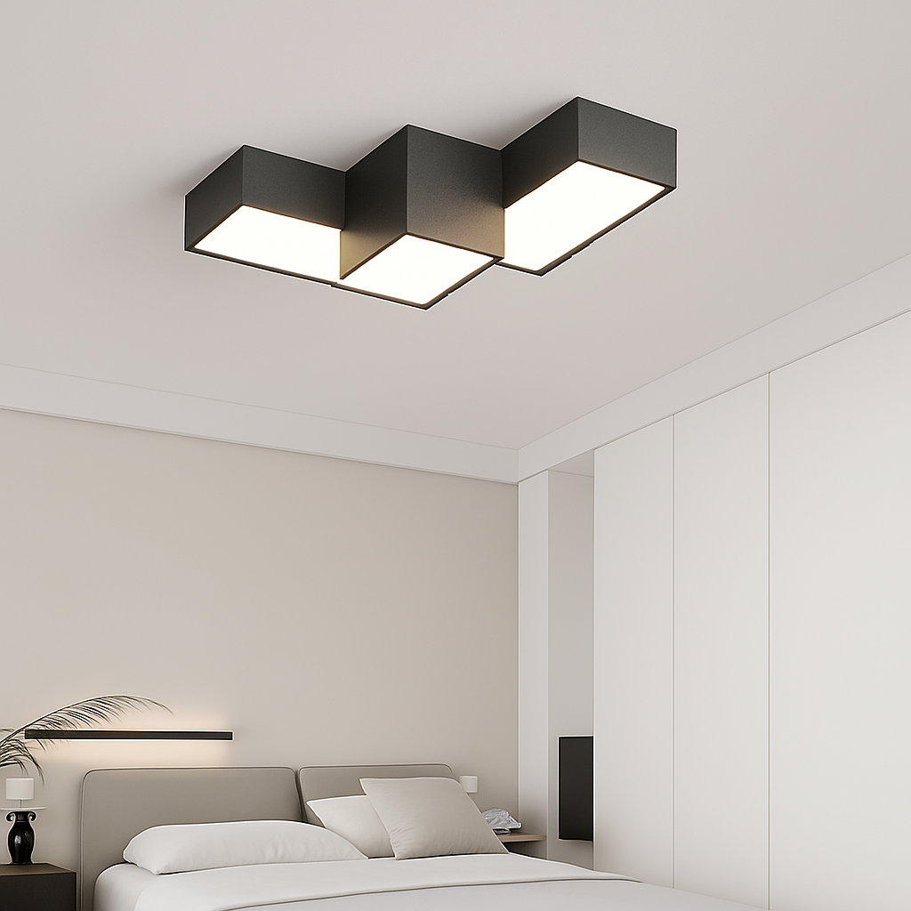 Plafonnier Led carré minimaliste moderne - vue 7 sur 12