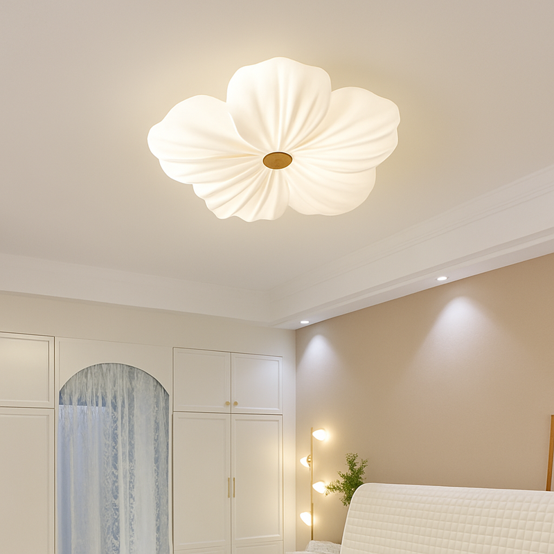 plafonnier led décoratif en forme de fleur style nordique