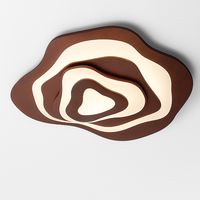 plafonnier led en bois design japonais moderne irrégulier décoratif