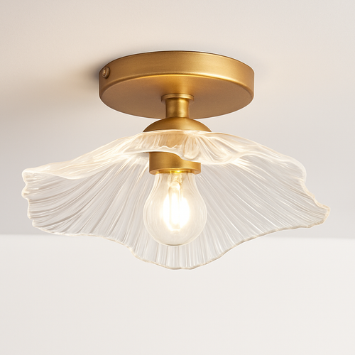 Plafonnier Led en verre au design moderne - vue 5 sur 24