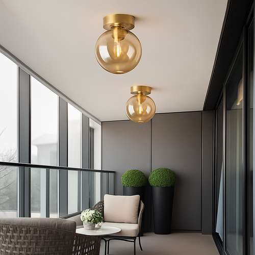 Plafonnier LED en verre minimaliste moderne