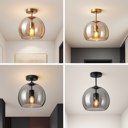 Plafonnier LED en verre minimaliste moderne
