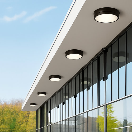 plafonnier led extérieur étanche pour jardin et porche - vue 6 sur 9