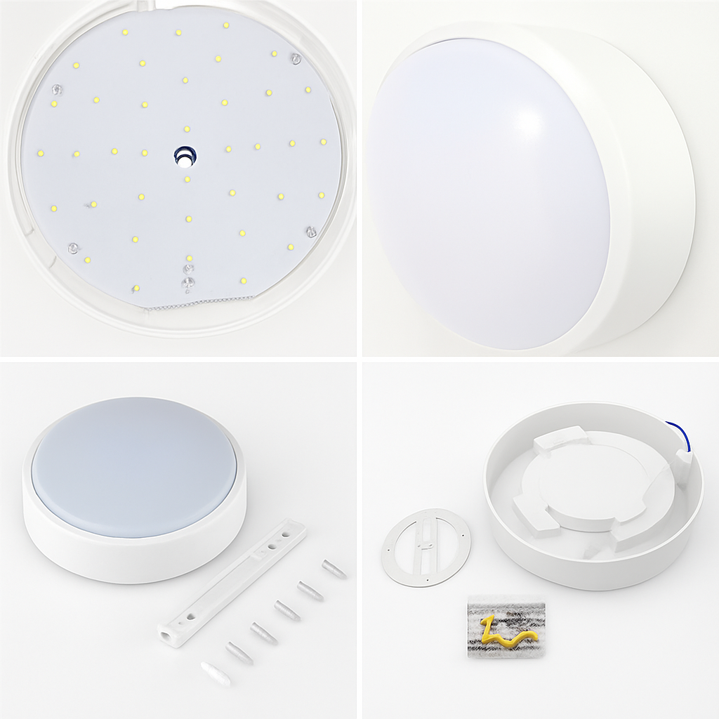 plafonnier led extérieur étanche pour jardin et porche - vue 6 sur 9