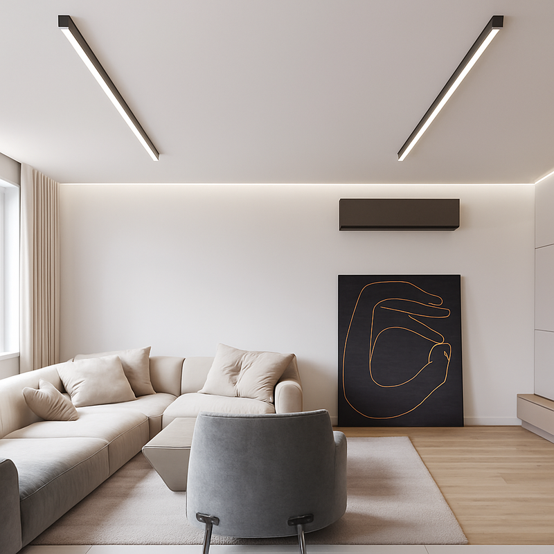 plafonnier led minimaliste ajustable en aluminium