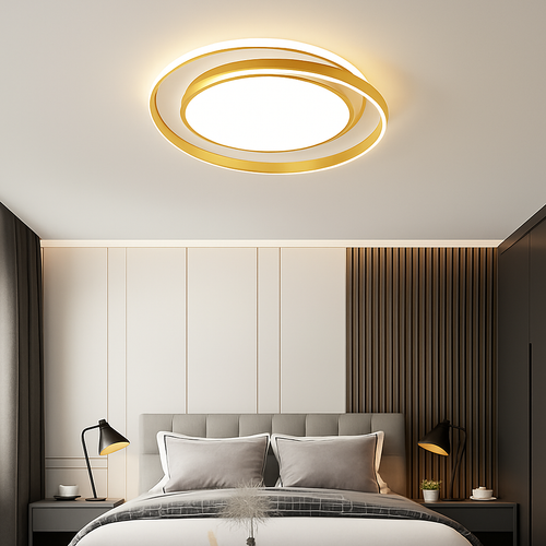 Plafonnier led moderne avec télécommande design simple - vue 2 sur 9