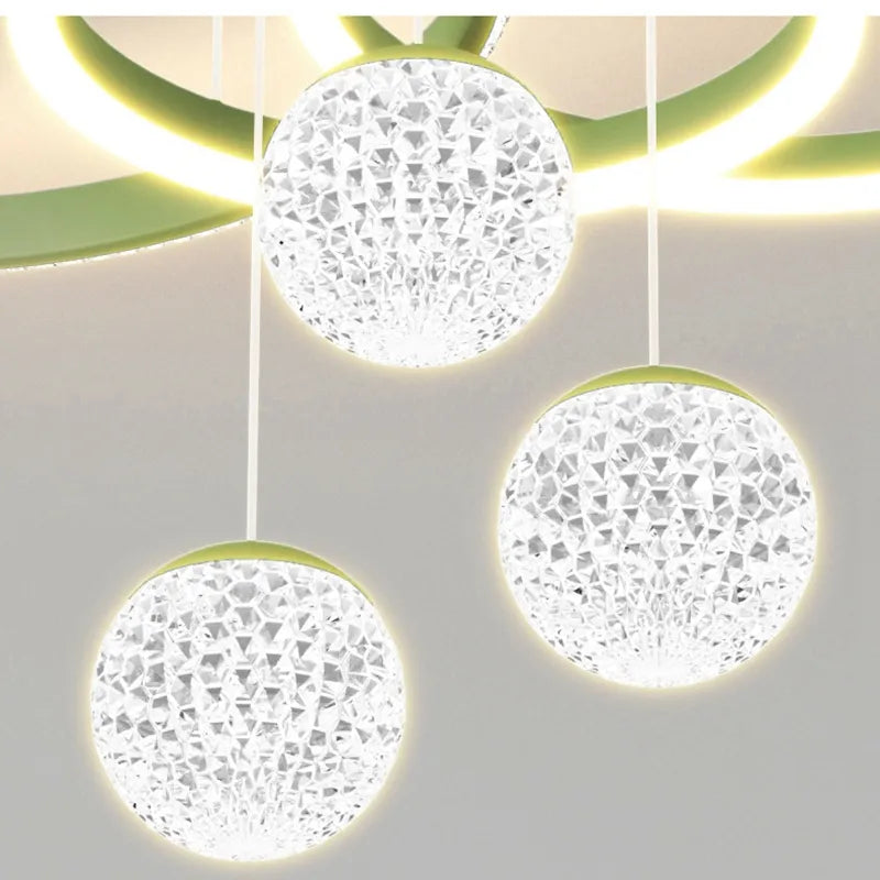 Plafonnier LED moderne et intelligent en cristal Qingshe