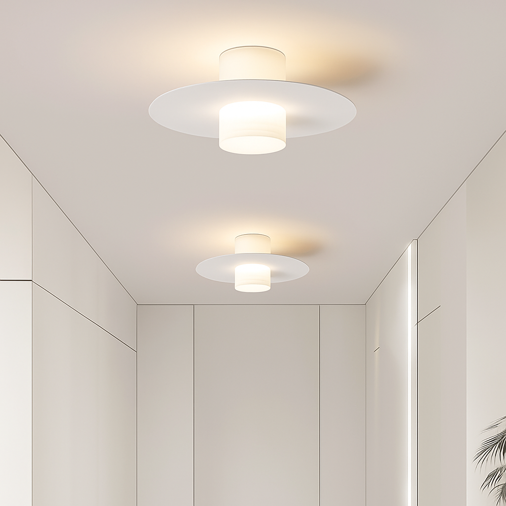 plafonnier led moderne pour allée couloir et salon - vue 4 sur 9