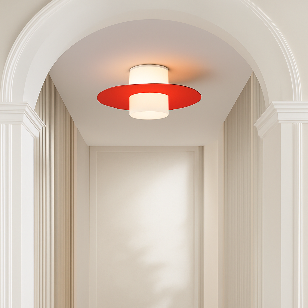 plafonnier led moderne pour allée couloir et salon - vue 6 sur 9