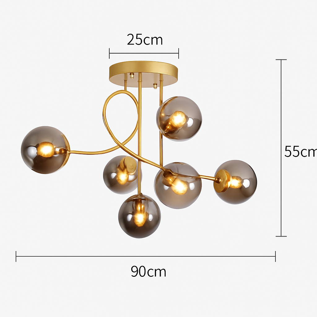 plafonnier led moderne pour intérieur éclairage design élégant - vue 5 sur 12