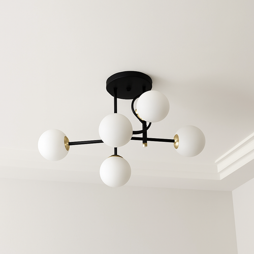 plafonnier led moderne pour intérieur éclairage design élégant - vue 8 sur 12