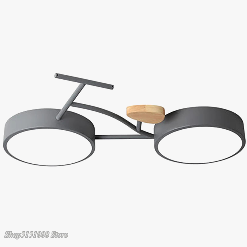 Plafonnier LED nordique 3 couleurs température vélo plafonnier pour enfants chambre enfants chambre de bébé vert blanc gris luminaire