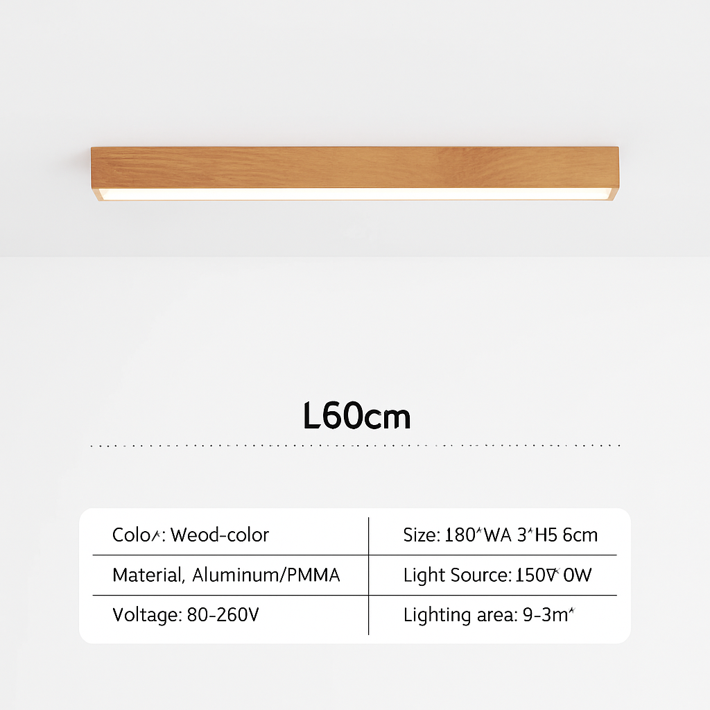 plafonnier led nordique en bois design minimaliste pour intérieur moderne