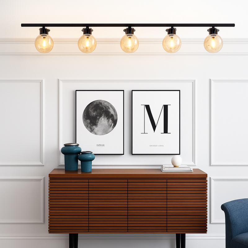 plafonnier led nordique en verre décoratif d'intérieur réglable