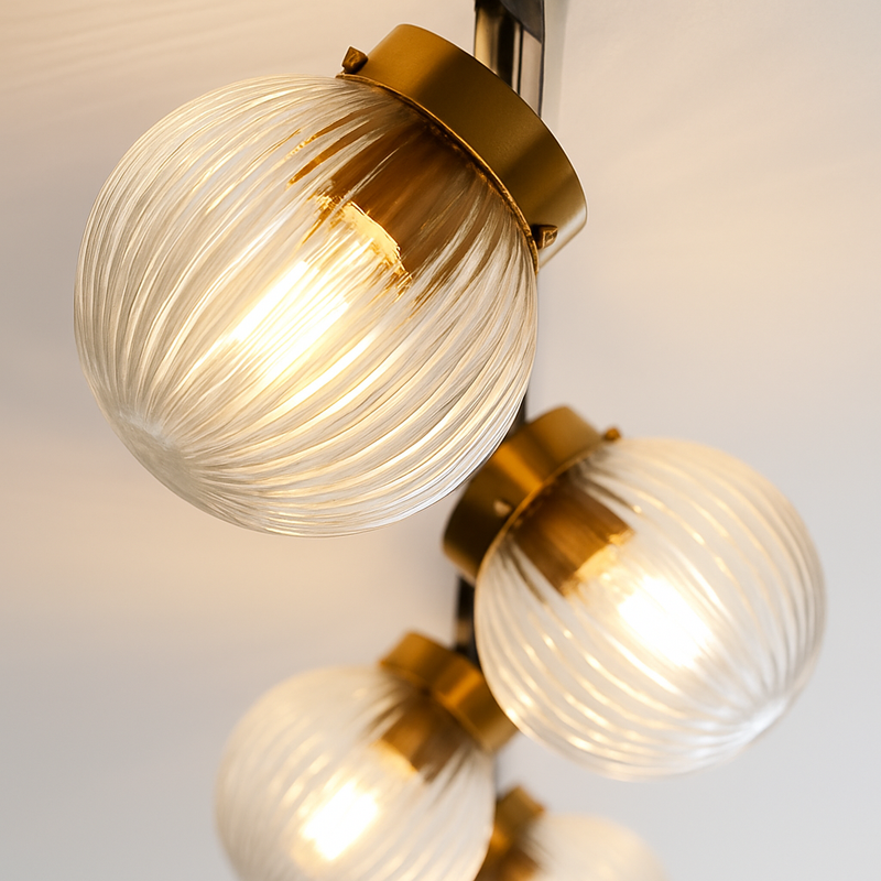 plafonnier led nordique en verre décoratif d'intérieur réglable