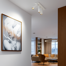 plafonnier led réglable à deux ou trois têtes en aluminium